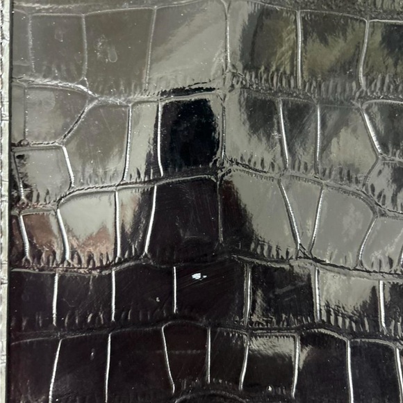 Guess Black and Gray Croc-Embossed Shoulder Bag - Picture 4 of 7